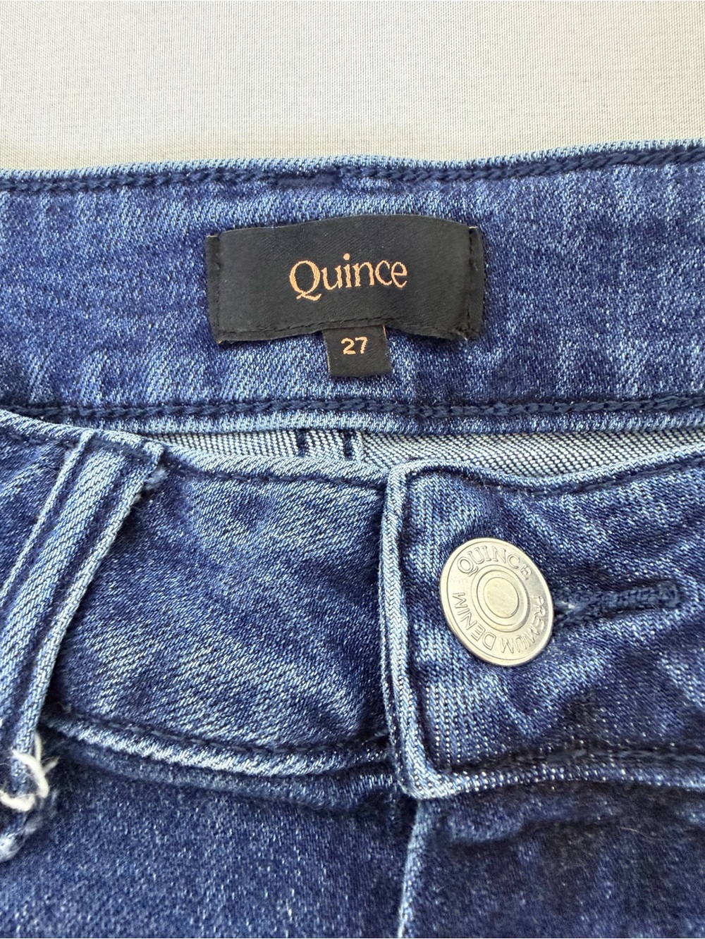 Quince Bella Stretch Patch Pocket Wide Leg Jeans 27/28 - Picture 5 of 12